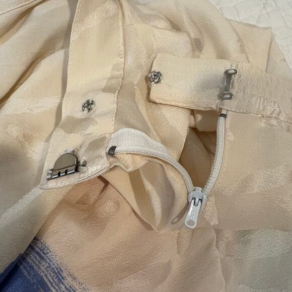 VTG UMI COLLECTIONS BY ANNE GRIMINS Maxi Pencil Skirt Cream Sz6 Disco 70s 80s - Picture 4 of 7